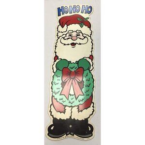 Vintage Y2K Christmas Outdoor Santa Let It Snow Sign Yard Art 1998